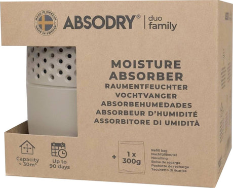 Absodry Duo Family Bag Feuchtigkeitsabsorber Serie 3 Nougat – inklusive 1 Füllung