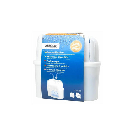 Absodry klassischer Feuchtigkeitsabsorber 25x13xh24cm mit 3x Nachfüllbeutel 450gr