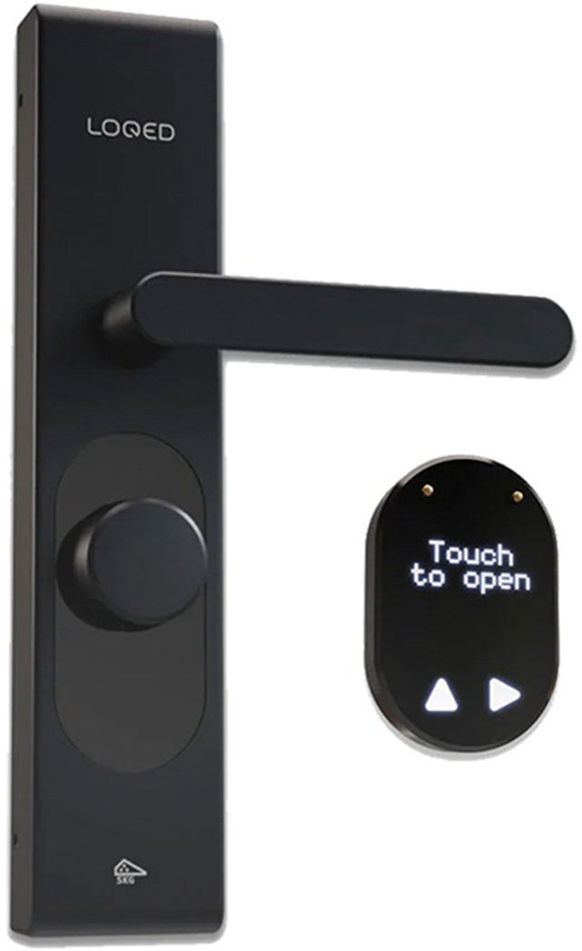 Loqed touch smart lock - slim deurslot - met smart home integratie - bridge, cilinder codetoegang - zwart