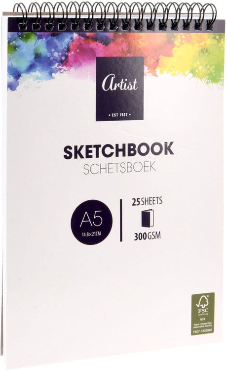 Skizzenbuch A5-Format, 25 Blatt