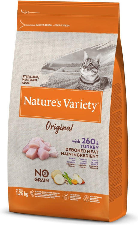 Natures Varietät Nature's Varietät – Original sterilisierter Truthahn ohne Getreide für Katzen.