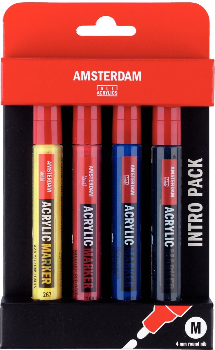 Talens Amsterdam Acrylmarker Basisset, 4-tlg.