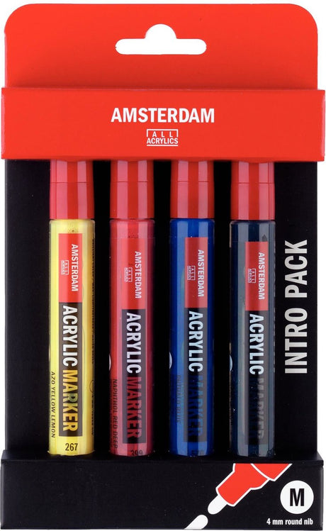 Talens Amsterdam Acrylmarker Basisset, 4-tlg.