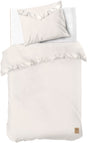 Dindi home dekbedovertrek white ruffle - 140x220 - 100% katoen - off white