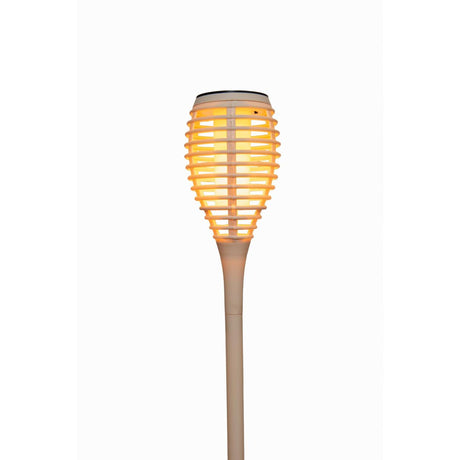 Anna's Collection Solarfackel mit Flammeneffekt Sand 12LED 10x61cm