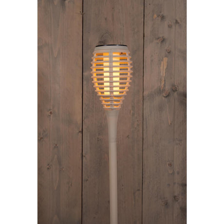 Anna's Collection Solarfackel mit Flammeneffekt Sand 12LED 10x61cm