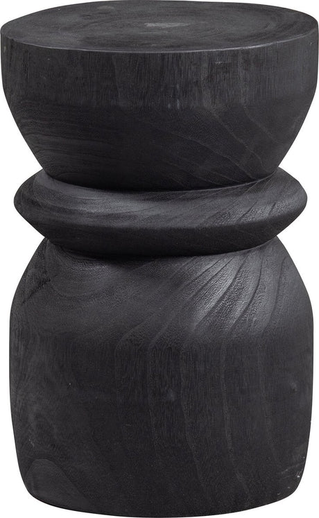 Woood bikkel kruk - hout - zwart - 40x28x28