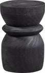 Woood bikkel kruk - hout - zwart - 40x28x28
