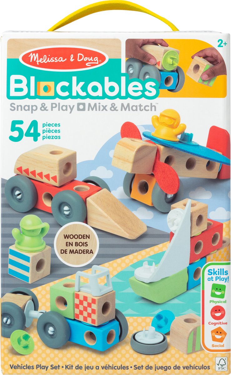 Mellissa Doug Blockables Vehicles Spielset