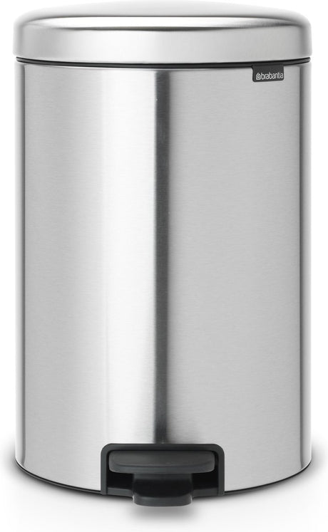 Brabantia Newicon Abfallbehälter – 20 Liter – mattierter Stahl, fingerabdrucksicher