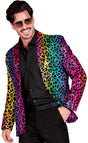 Widmann Paillettenjacke Regenbogenleopard xxl