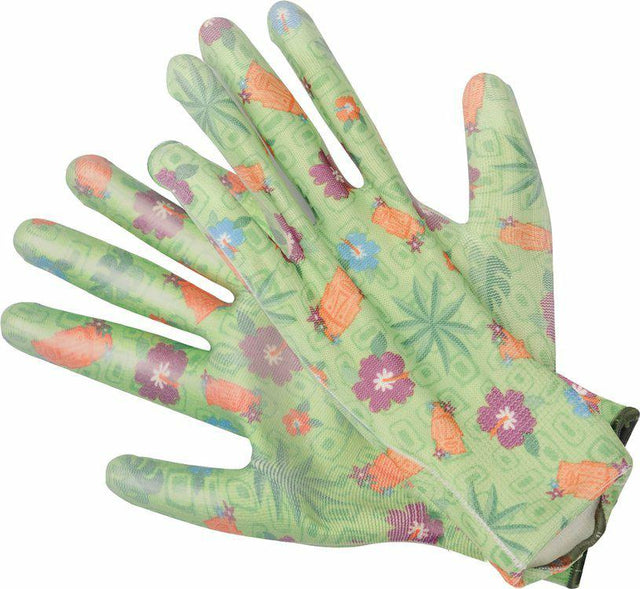 Flo tuinhandschoenen. bloemen groen 10