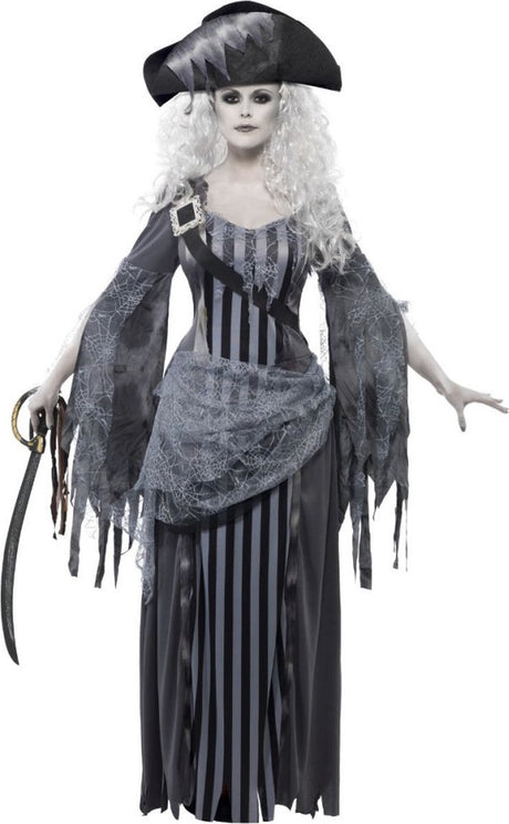 Vegaoo piraat geest dameskostuum | halloween verkleedkleding - maat m (40-42)