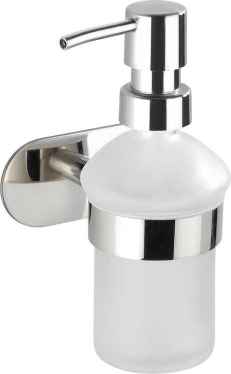 Wenko turbo-loc® Seifenspender 200ml Orea Edelstahl glänzend - Seifenpumpe - Montage ohne Bohren - selbstklebend - 10 Jahre Garantie