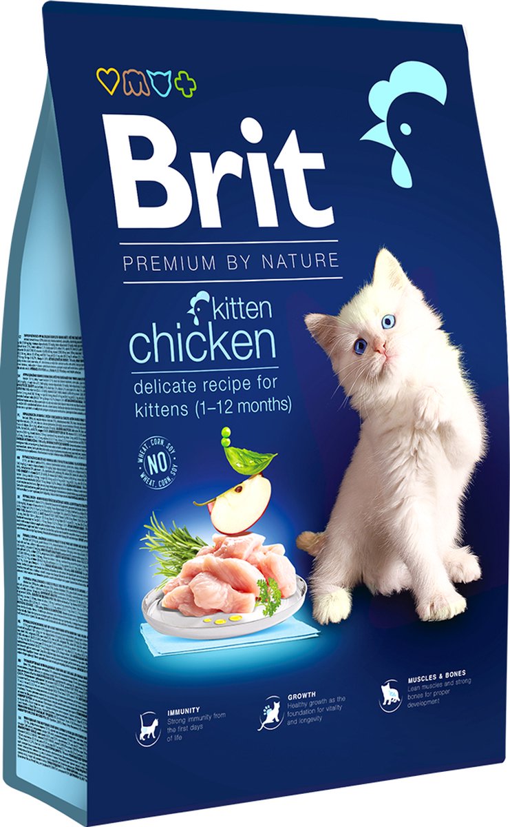 Brit Premium by Nature Kätzchen – Huhn – 8 kg