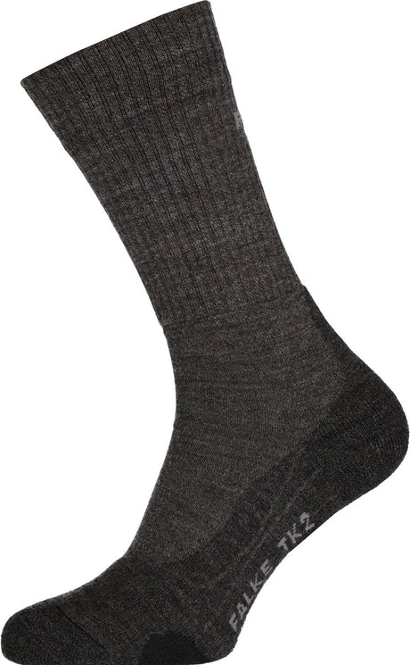 Falke TK2 Wool Anti-Blister Wandersocken aus dickem Woll-Funktionsmaterial Herren Grau - Größe 42-43