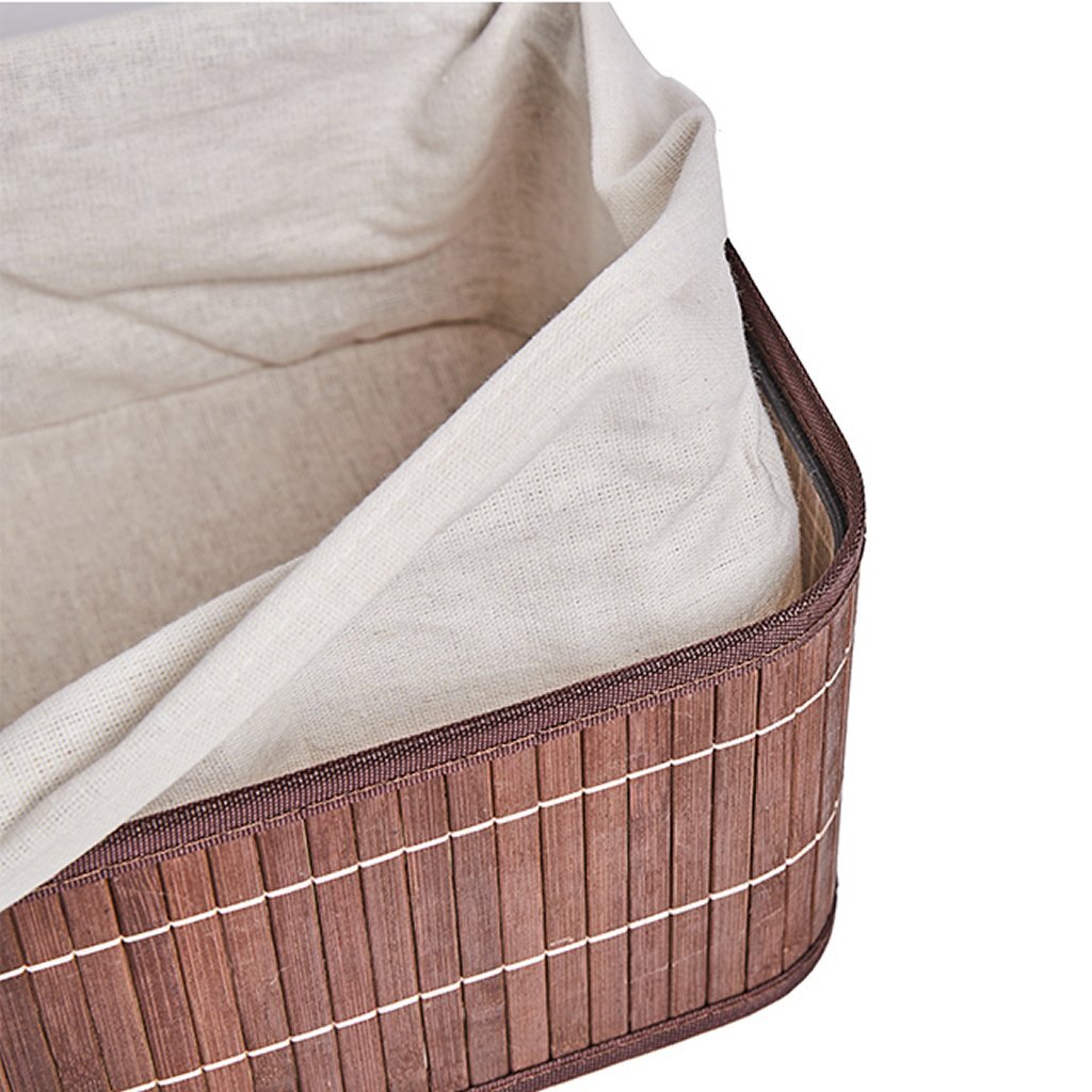 Homestyle Pro Bambus-Aufbewahrungskörbe 3 Stück braun weiß