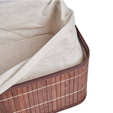 Homestyle Pro Bambus-Aufbewahrungskörbe 3 Stück braun weiß