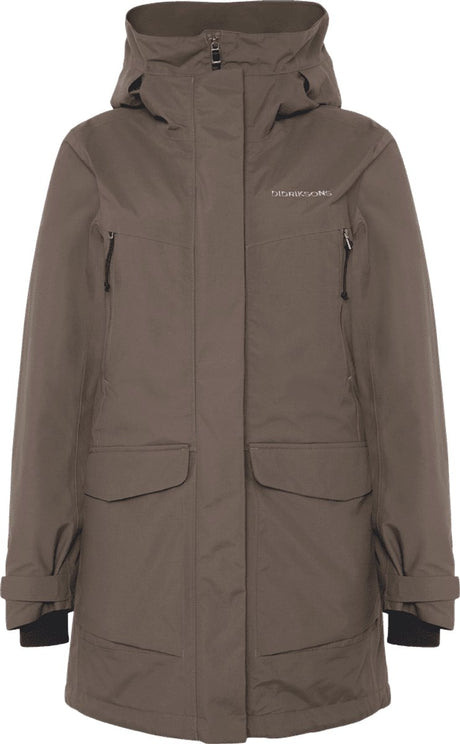 Didriksons felia wns parka dames outdoorjas - mocha brown
