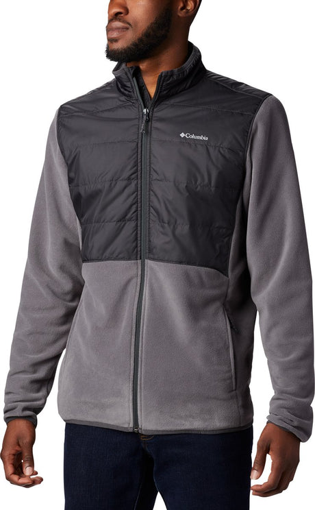 Columbia basin butte™ full zip fleece ii men's outdoorvest - city grey, black - maat m