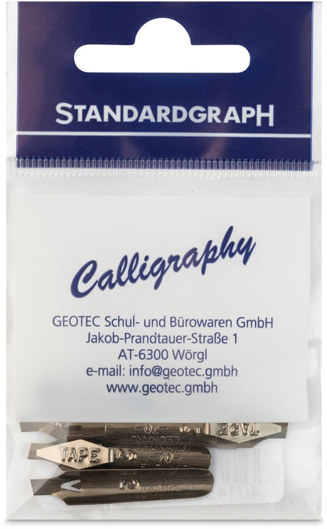 Standardgraph - kalligrafiepunten - italic 3.0 mm met inktreservoir set à 5 stuks - sg-hi-705-3