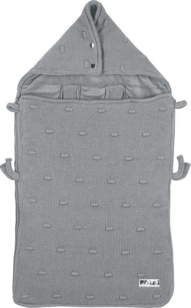 Meyco baby knots voetenzak - grey - 40x82cm