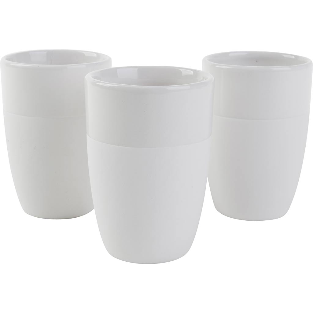 Becher mit mattierter Außenseite, Größe 10x7 cm, 12 Stück, 1 Box