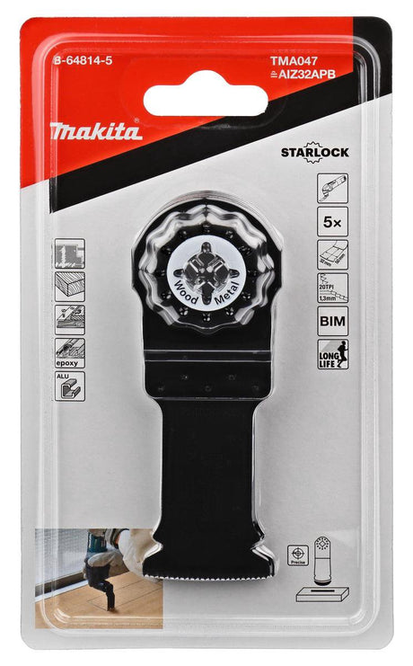 Makita tma047 Tauchsägeblatt 32 mm Holzstahl 5 Stück