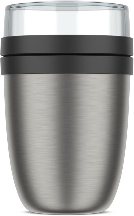 Mepal Lunchpot Ellipse - isoliert - Nordic Black - 500 ml + 200 ml