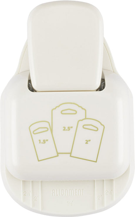 Vaessen creative pons - 3 in 1 label pons - 3,8 - 5 - 6,4 cm - hangtags - roze ivoor