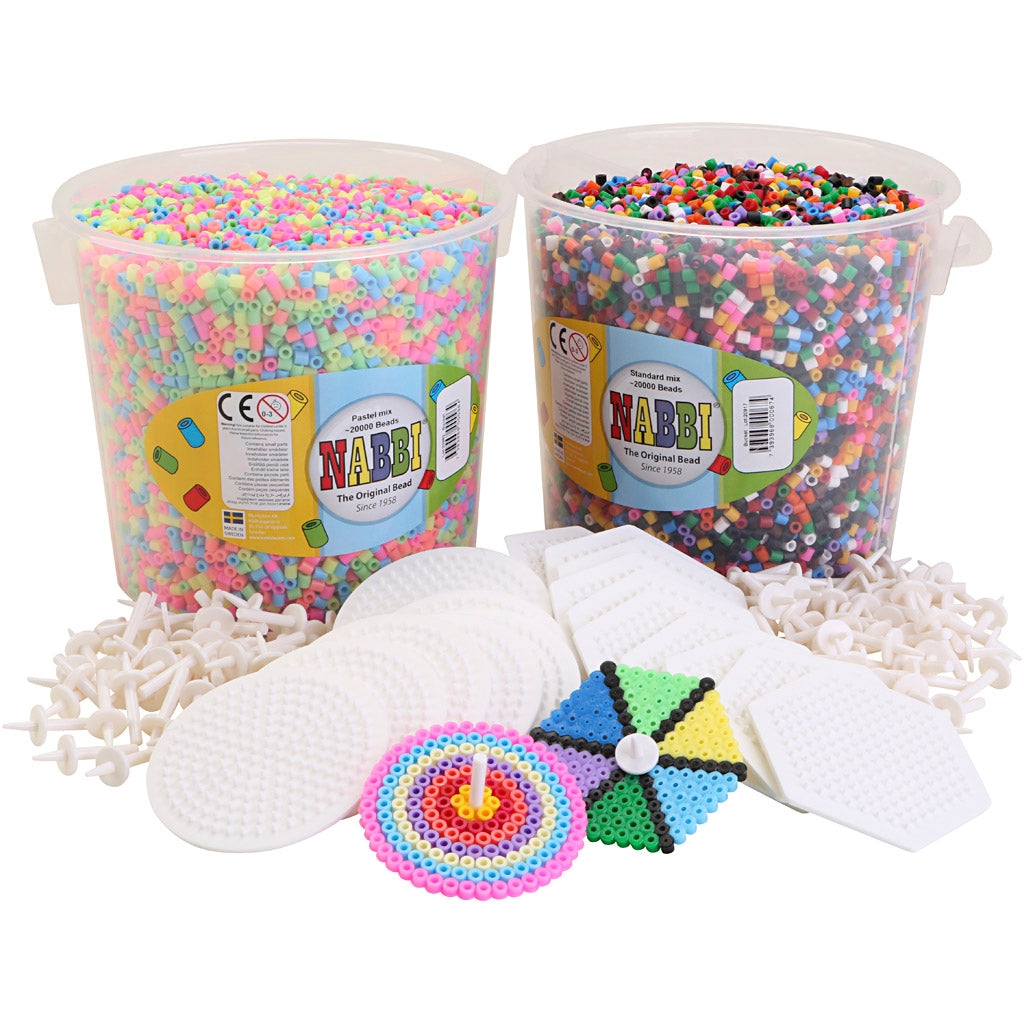 Nabbi Kreisel-Starterset mit Perlen, mittel, 1 Set