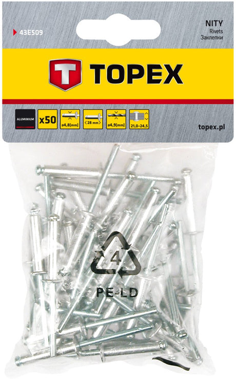 Topex Popnieten 4,8x28mm 50 Stk