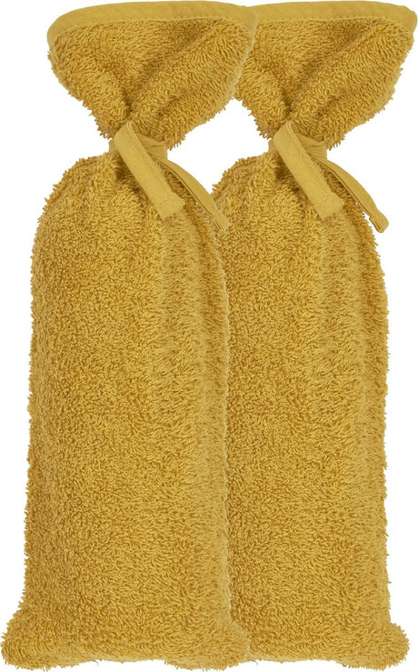 Meyco Baby Wärmflaschentasche einfarbig – 2er-Pack – Frottee – Honiggold