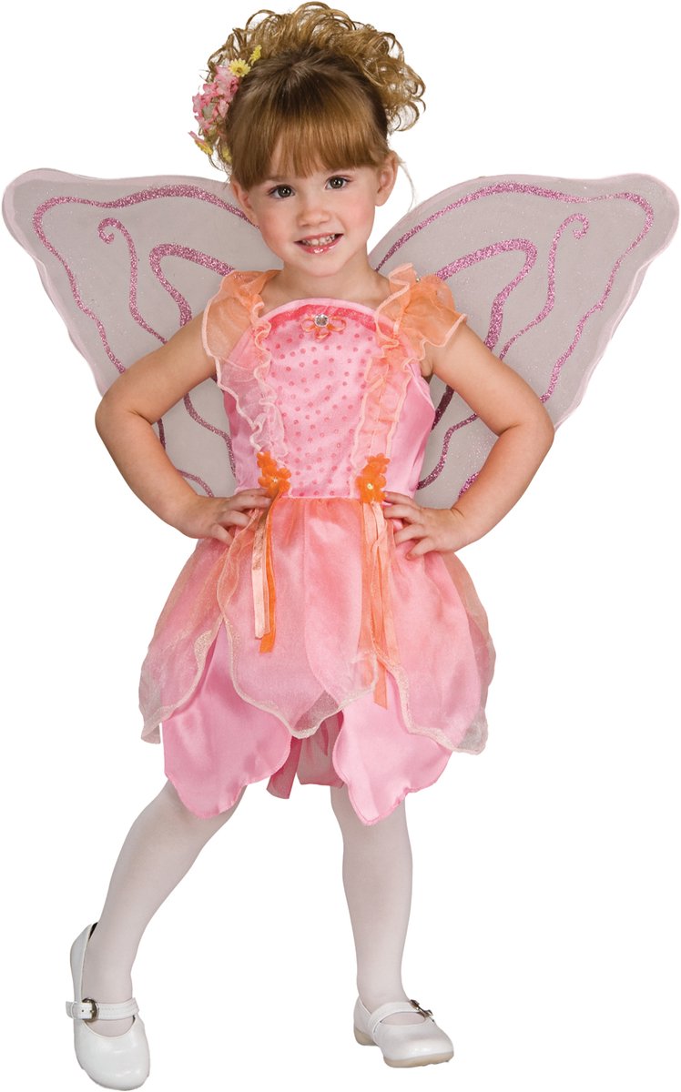 Rubinrotes Feenkleid für Kinder – Größe 5–6 Jahre