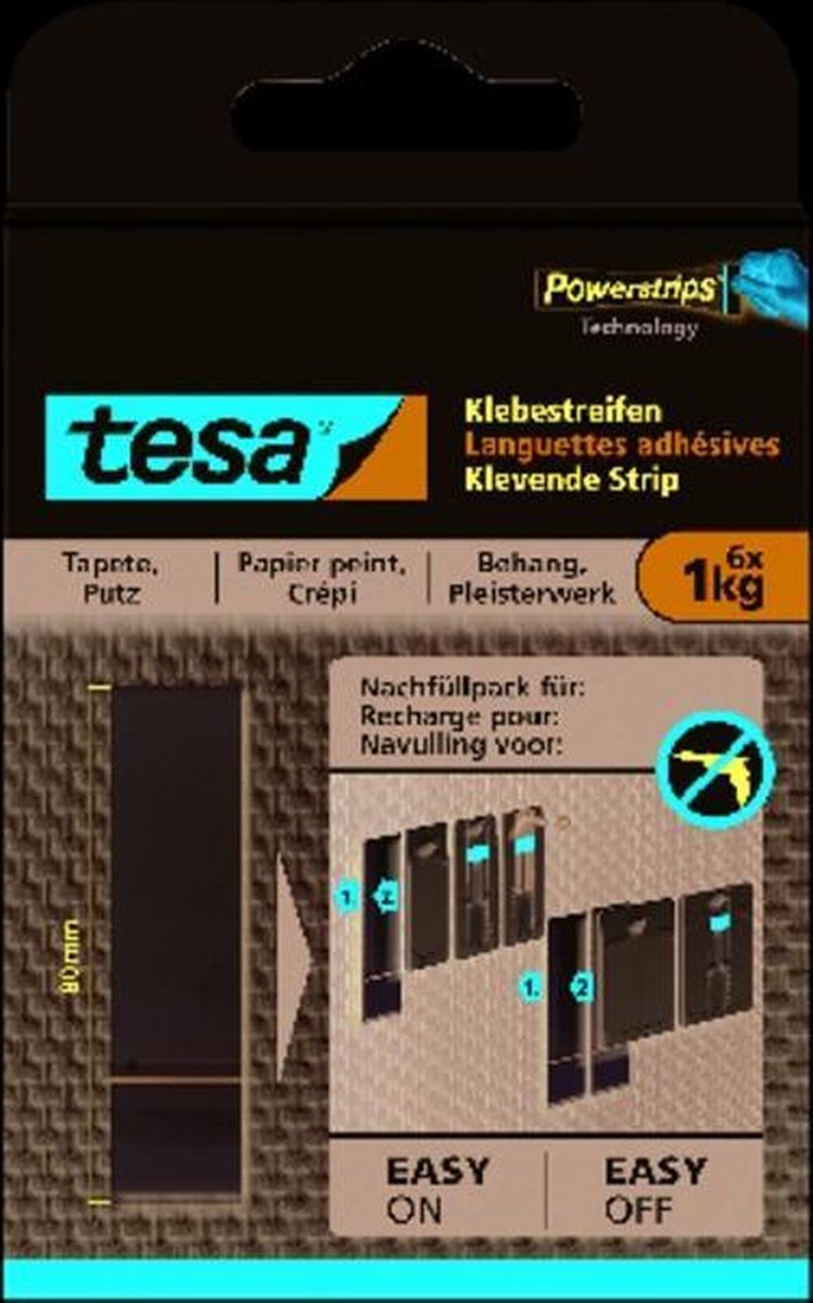 Tesa-Klebestreifen für Tapeten und Putz