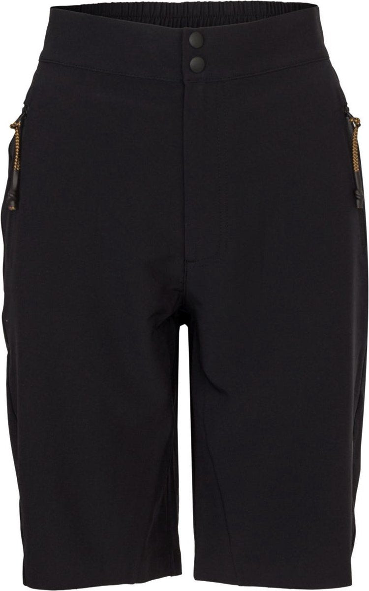 Agu venture essential - mtb short - dames - fietsbroek - zwart - elastische tailleband - 2 ritszakken - s