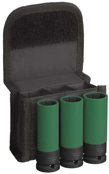 Bosch Zubehör 3-teiliges Steckschlüsselset | 85mm, 17; 19; 21 mm 1 2 extra tief - 2608003033