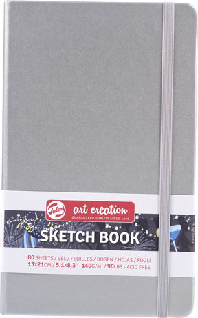 Talens Art Creation Skizzenbuch, glänzendes Silber, 13 x 21 cm, 140 g, 80 Blatt