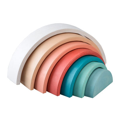 Regenbogen aus Holz - Pastell