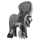 Polisport Kindersitz hinten Wallaby-Evo Deluxe – Dunkelgrau Silber – mit Rahmenmontage (ff)