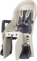 Polisport Kindersitz hinter Guppy Maxi+ mit Trägerbestätigung (CFS) Creme grau