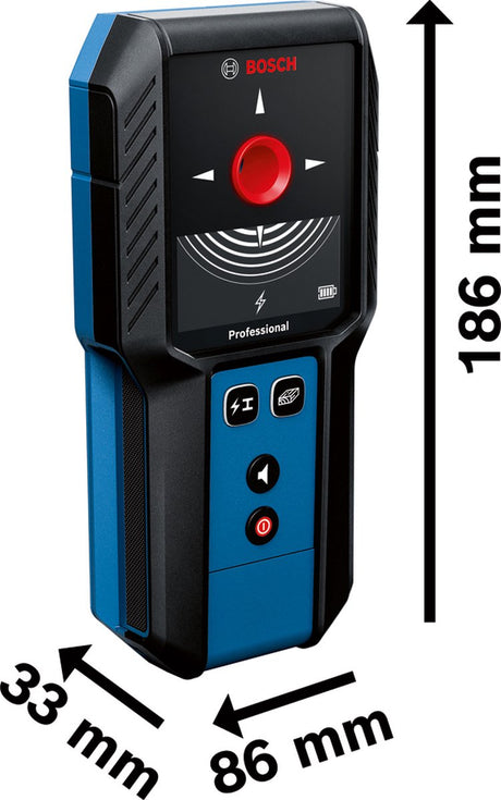 Bosch Blue Bosch Professional GMS 120-27 – Detektor – (2 x Batterie 1,5 V LR6 (AA), Aufbewahrungskoffer)