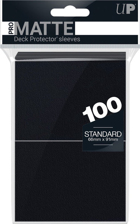 Ultrapro 100 standard pro-matte deck protector sleeves (zwart)