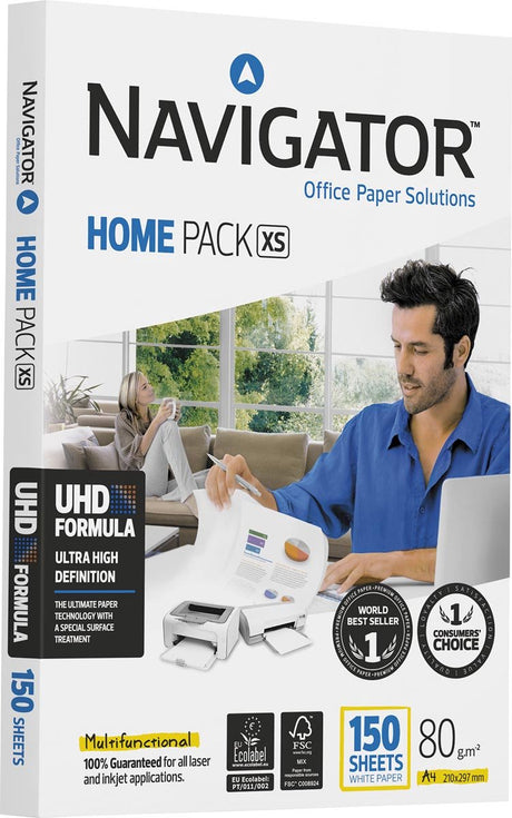 Navigator home pack xs printpapier ft a4,80 g, pak van 150 vel