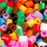 Nabbi-Perlen zum Aufbügeln, Größe 5 x 5 mm, Lochgröße 2,5 mm, mittel, Standardfarben, 6000 div. 1 Box