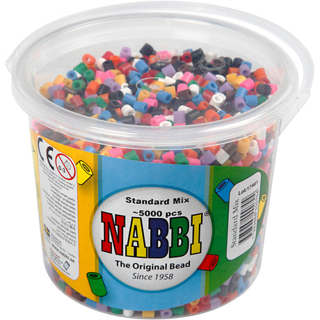 Creativ Company https: www.cchobby.nl Bügelperlen-5x5-mm-Lochgröße-2-5-mm-medium-standard-colours-5000-piece-1-bucket