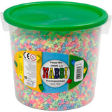 Nabbi-Perlen zum Aufbügeln, Größe 5 x 5 mm, Lochgröße 2,5 mm, mittel, Pastellfarben, 20.000 Teile, 1 Eimer