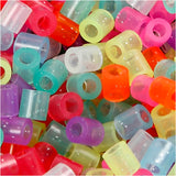Nabbi-Perlen zum Aufbügeln, Größe 5 x 5 mm, Lochgröße 2,5 mm, mittel, Glitzerfarben, 30.000 Teile, 1 Box