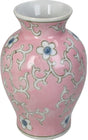 Hd collection vaas porselein roze 10,5x10,5x16cm