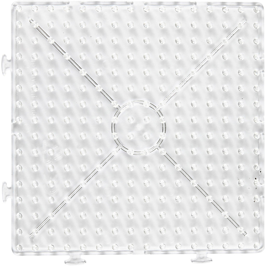 Creativ Company Grundplatte, großes Quadrat, Größe 15x15 cm, Jumbo, klar, 1 Stück
